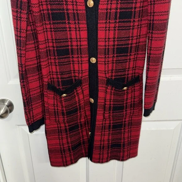 Fashion Nova Red and Black Knit Sweater - Picture 3 of 8